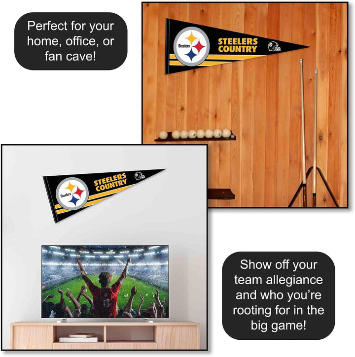 WinCraft Pittsburgh Steelers Country Pennant Banner Flag
