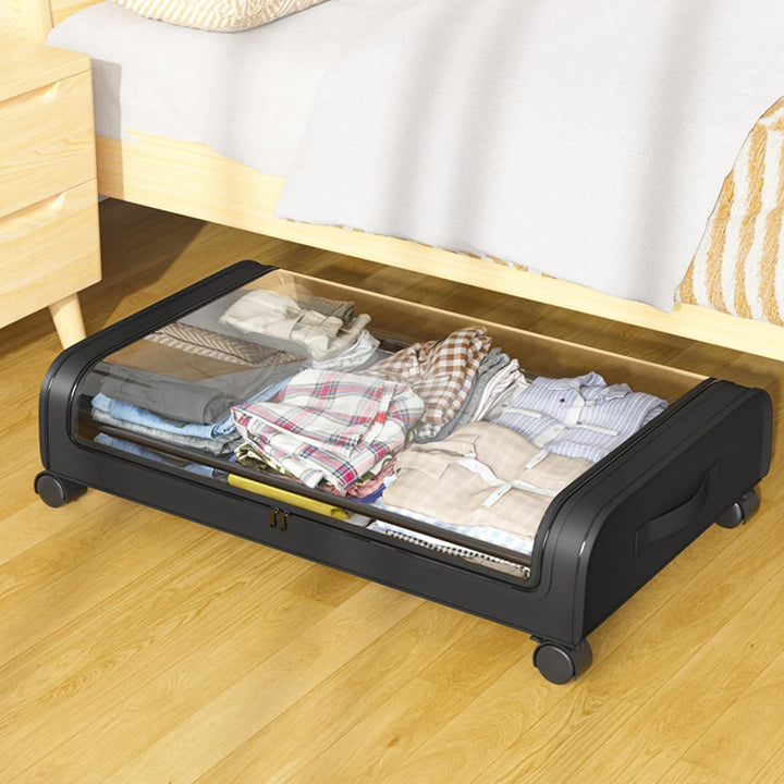 Esenlong Unterbettkommode mit Rollen, Unterbett-Behälter, Aufbewahrungstasche, Box, Organisation, tr