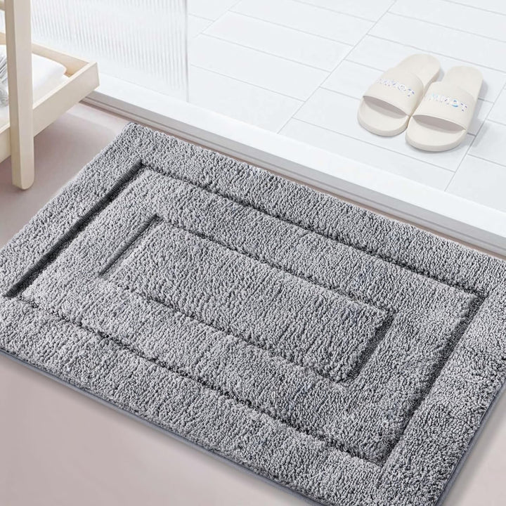 DUNSOO Badezimmerteppich, Badematte rutschfest Waschbar, Weiche Badteppich Wasserabsorbierend Mikrof