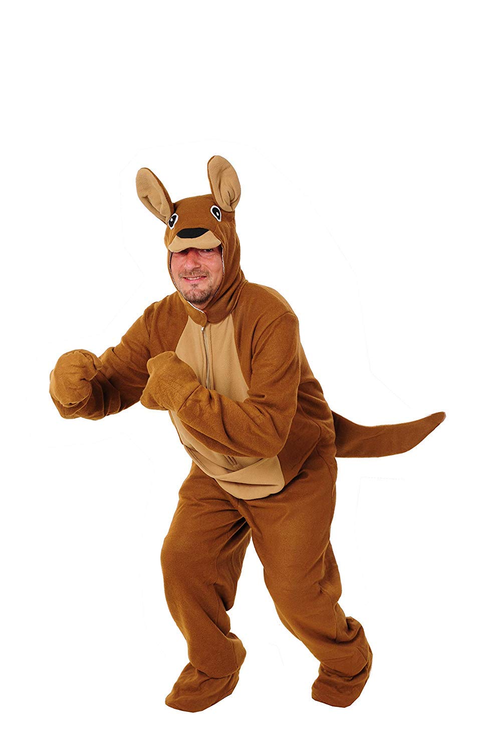 Känguru offen Einheitsgrösse XXXL - XXXXL - Super Size Kostüm Fasching Fastnacht für Personen bis 2,
