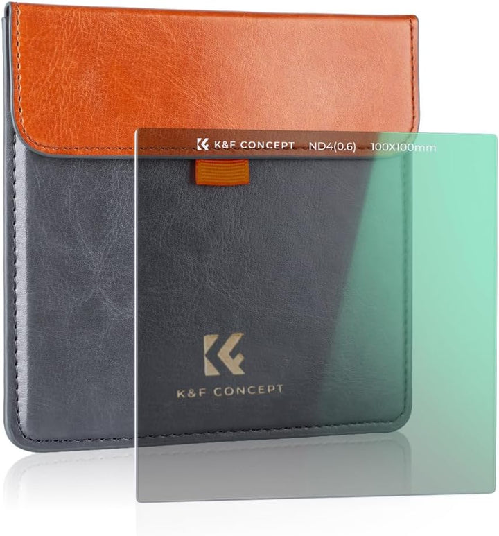 K&F CONCEPT Nano-X Rechteckfilter ND4(2 Stop) 100x100mm Square Filter Graufilter aus Optisches Glas,