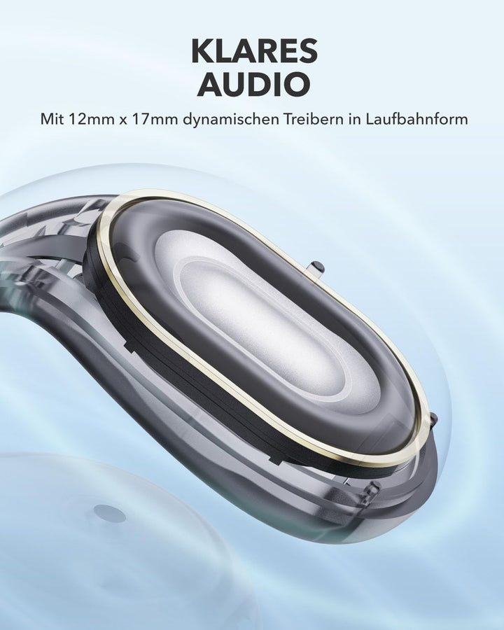 soundcore C30i by Anker, Open-Ear Earbuds, Clip On Kopfhörer, Leichtes Design, Stabiler Halt, Abnehm
