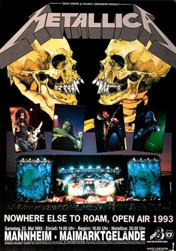 Metallica - Nothing Else Matters, Mannheim 1993 » Konzertplakat/Premium Poster | Live Konzert Verans