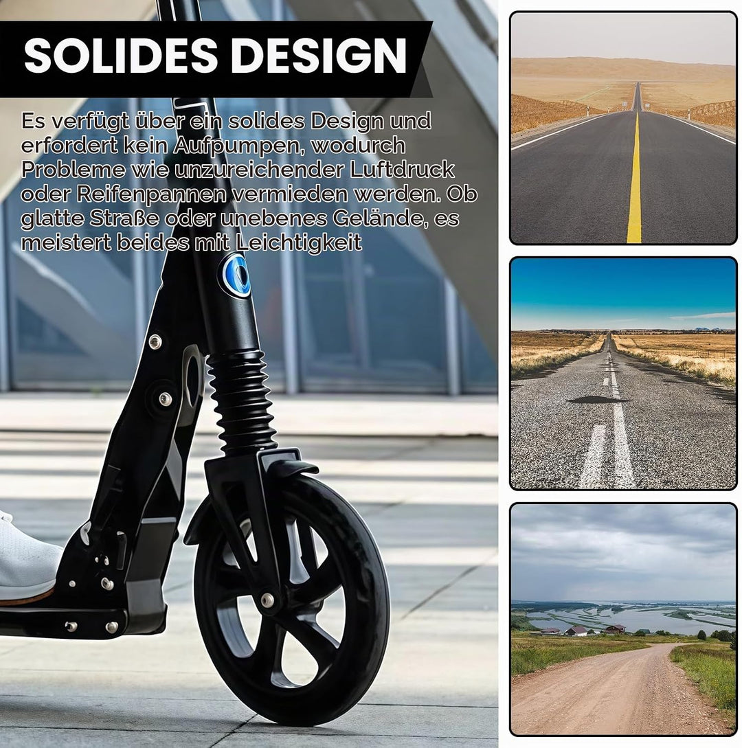 200mm Scooter Rollen: 2 Stück Scooter-Reifen Ersatzreifen ScooterRäder mit ABEC-9 Lager, City Scoote