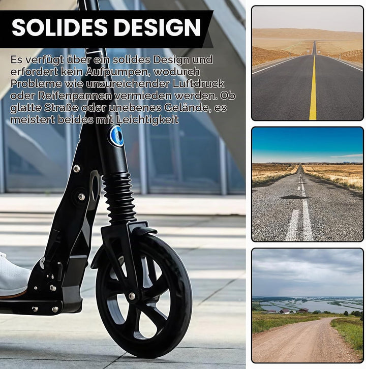 200mm Scooter Rollen: 2 Stück Scooter-Reifen Ersatzreifen ScooterRäder mit ABEC-9 Lager, City Scoote