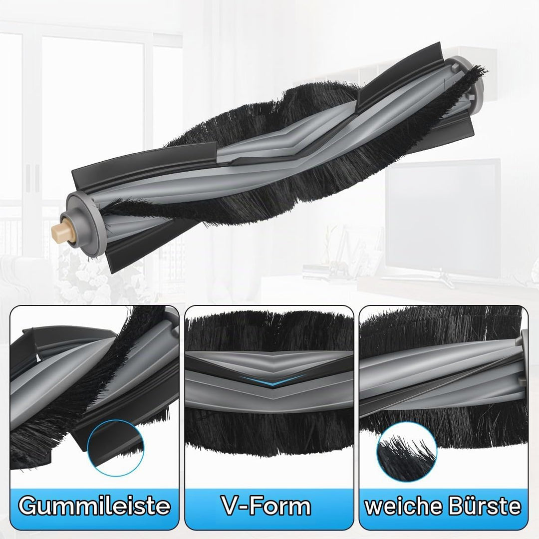 2 Stücke Ersatzteile Hauptbürste für ECOVACS DEEBOT X1 Omni/ X1e Omni/ X1 Turbo/ X1 Plus, Zubehör fü