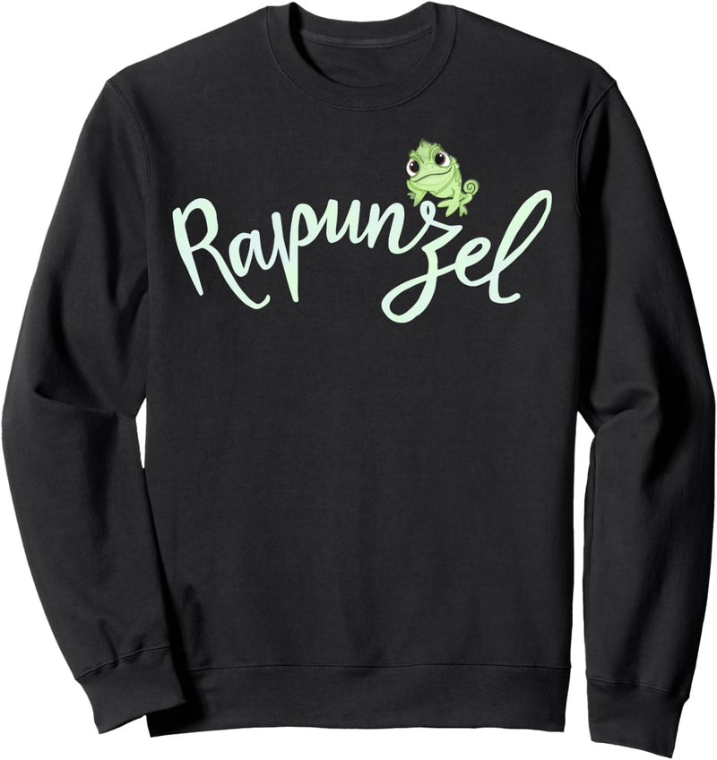 Disney Tangled Pascal on Rapunzel Cursive Text Sweatshirt