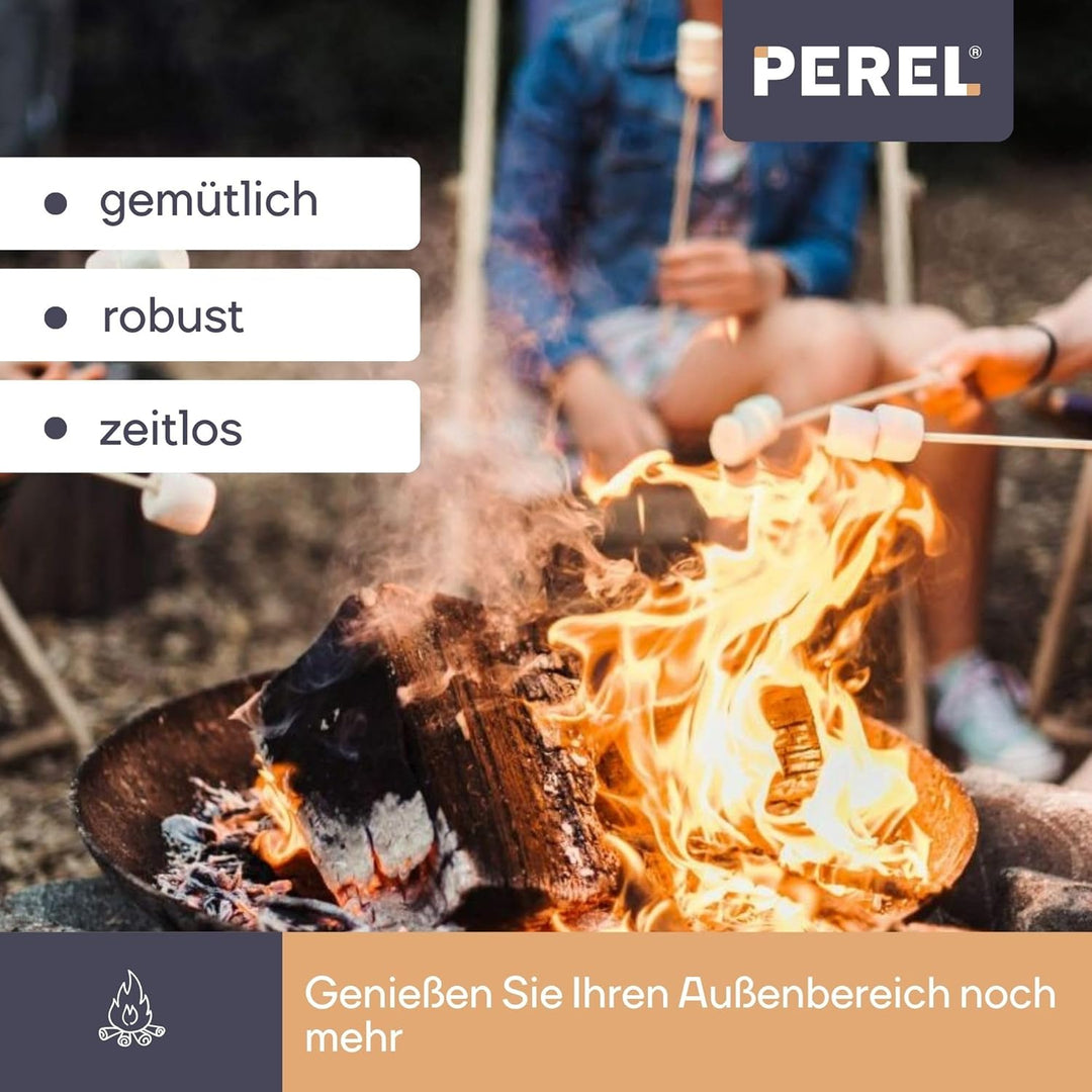 Perel Feuerschale, Untergestell, 3 Füsse, rund, 26 x Ø 56 cm, Gusseisen, Schwarz