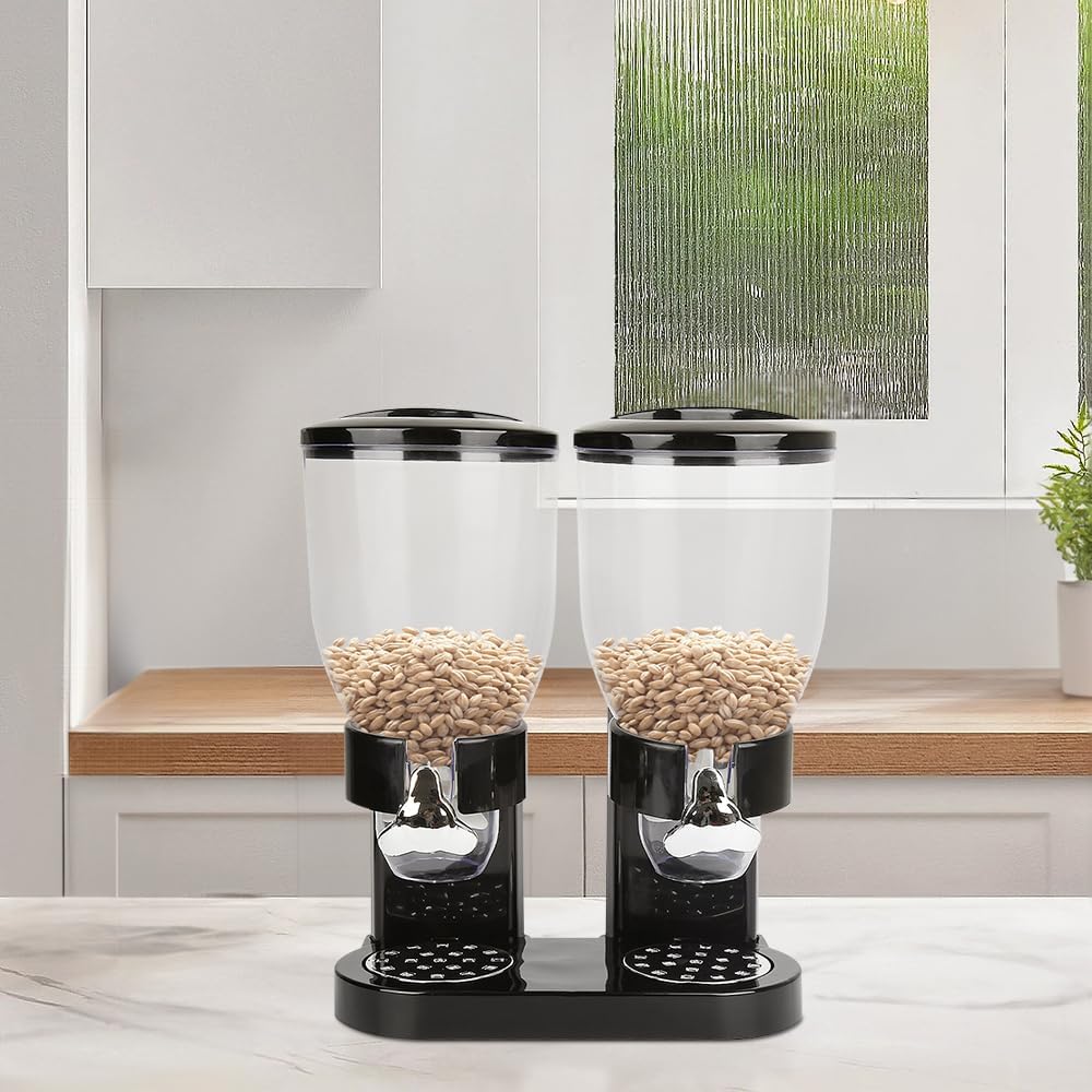 WODFARR Doppelter Müslispender, Duo Müslispender, Müslispender, Cornflakes Dispenser – Getreidebehäl