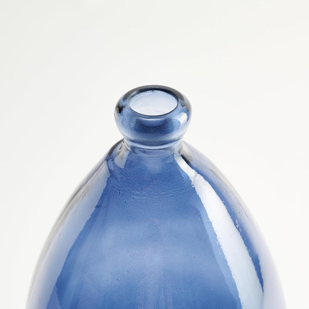 Vase aus recyceltem Glas mit unregelmässigem, schlichtem Design - Handgemachte Glasvase im mediterra