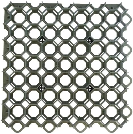 10 Stück ViD® Rasengitter/Rasenwaben 50x50x4 cm, grün | Paddockplatten/Rasengitterplatten/Bodenwaben