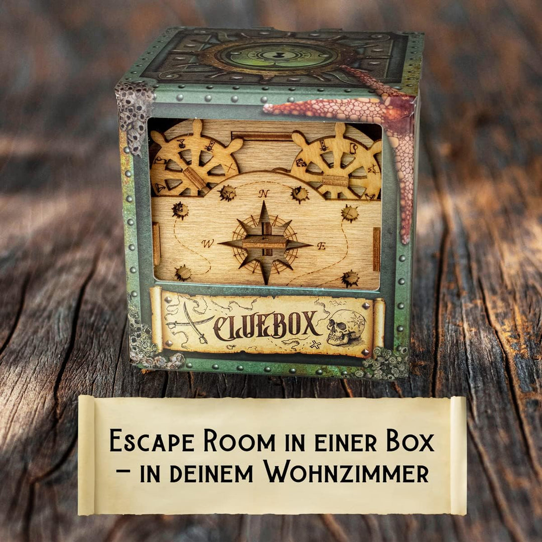 iDventure Cluebox - Davy Jones Locker - Escape Room Spiel - 3D Holzpuzzle - Geldgeschenk Puzzlebox -