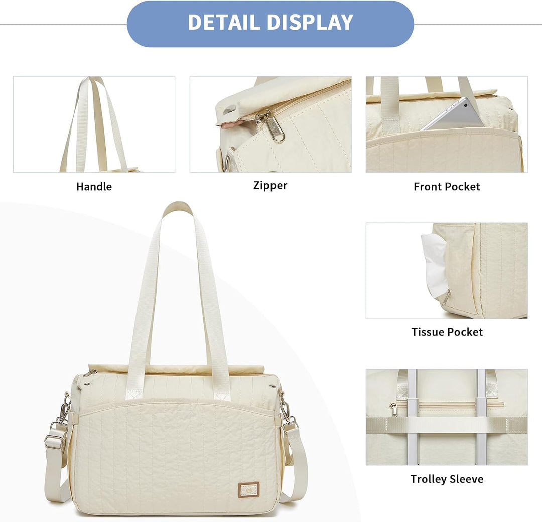 Miss Lulu Wickeltasche für Kinderwagen Wasserdichte Multifunktionale Babytasche mit Kinderwagenhaken
