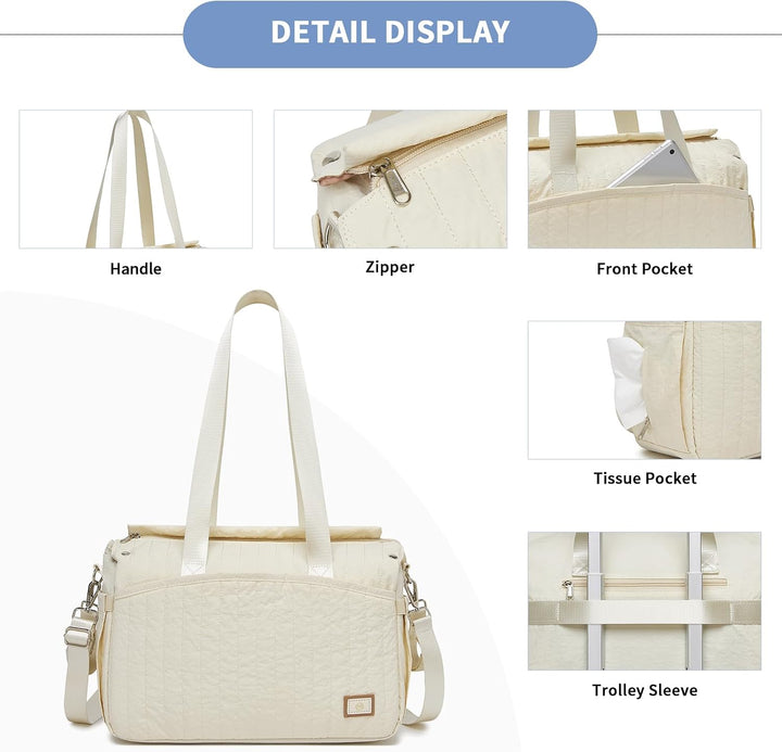 Miss Lulu Wickeltasche für Kinderwagen Wasserdichte Multifunktionale Babytasche mit Kinderwagenhaken