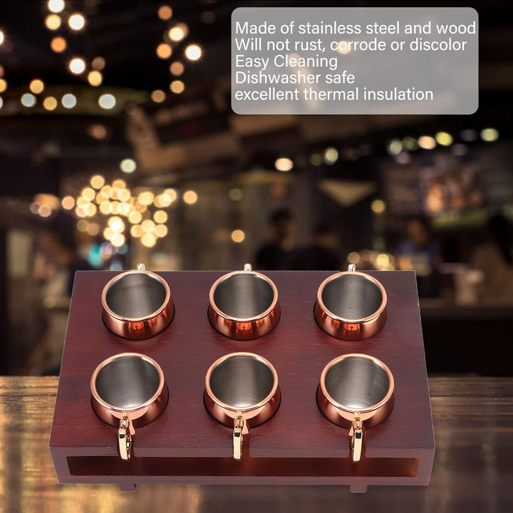 Moscow Mule Kupferbecher, Mule-Becher-Set, Korrosionsbest?ndig, Leicht zu Reinigen, 2 Unzen, W?rmeis