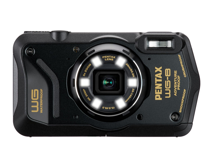 PENTAX WG-8 Schwarze Allwetter-Abenteuerkamera mit hervorragender wasserdichter, staubdichter und st