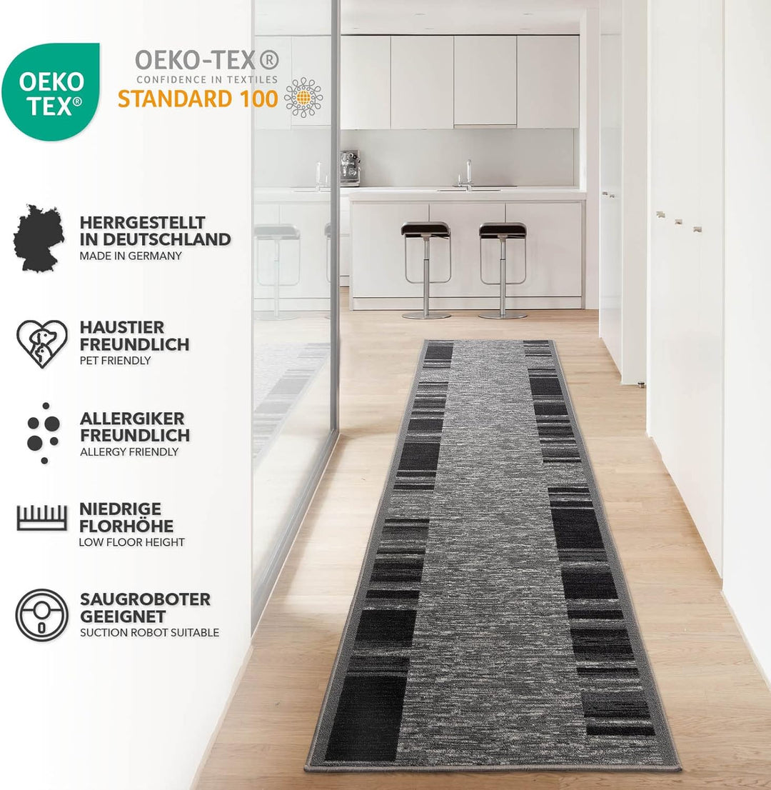 Floordirekt Teppichläufer Navona - Läufer für Küche, Flur & Wohnraum - Feinschlingen Teppich - rutsc