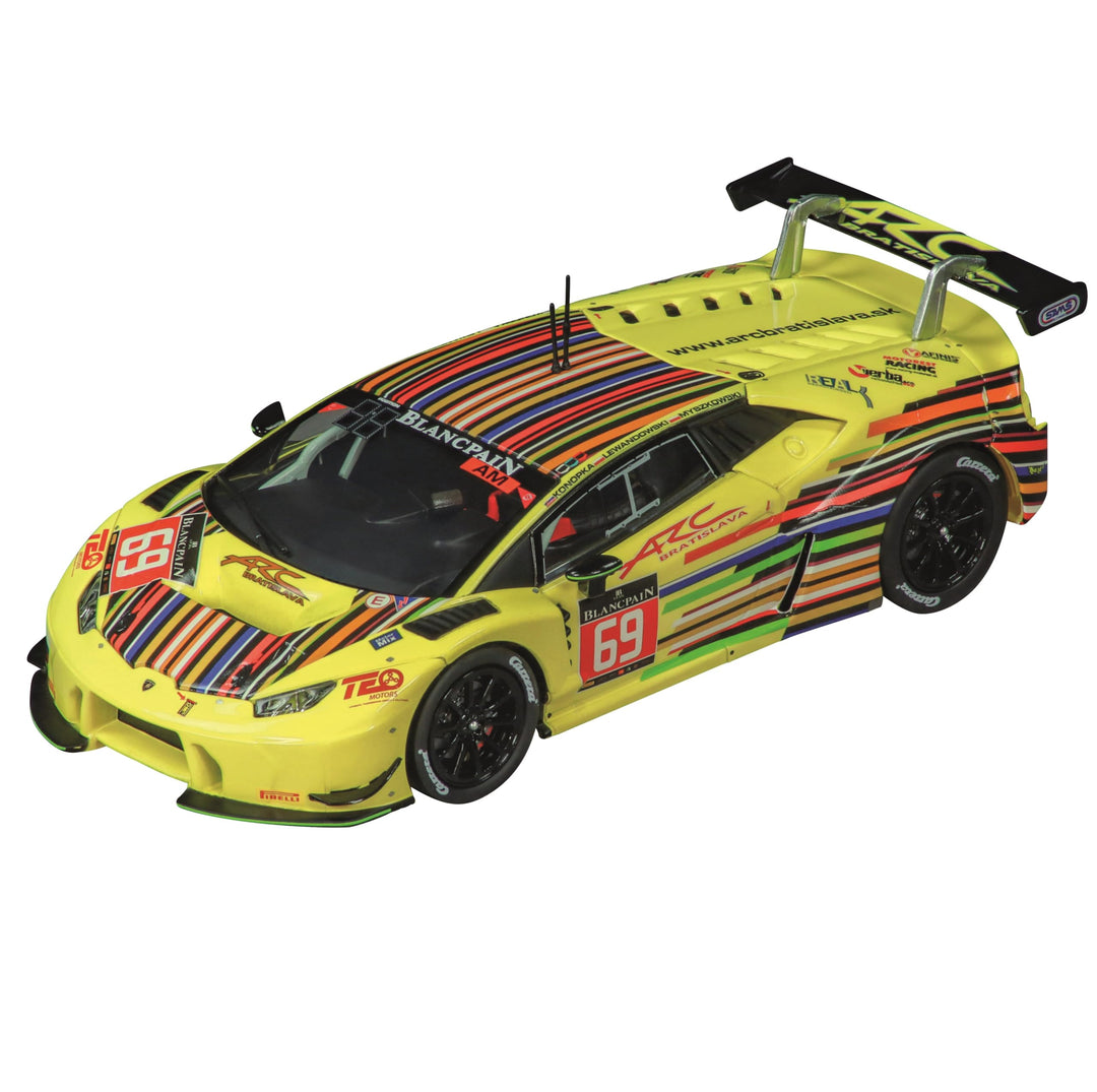 Carrera 27749 Lamborghini Huracán GT3 ARC Bratislava No.69 24H Spa 2016 Massstab 1:32 Analog Slot Ca