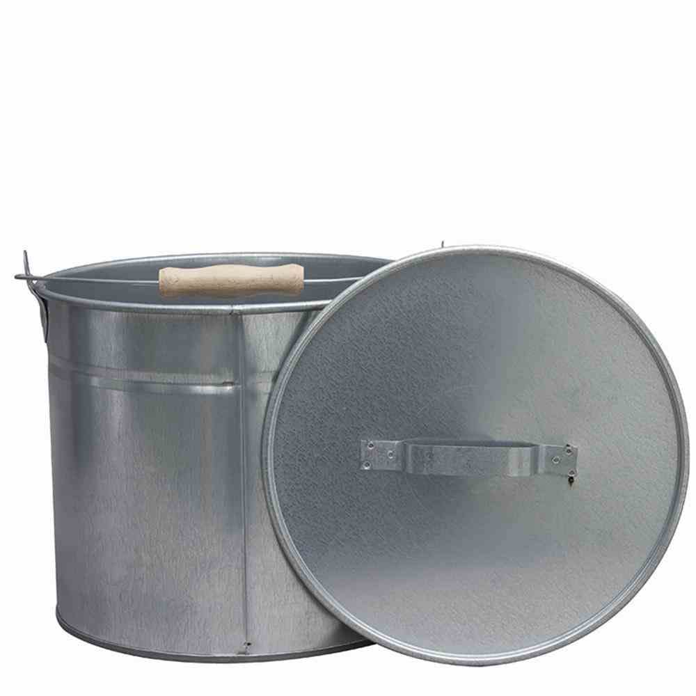 H.G. 1078-79 Ascheeimer mit Deckel, verzinkt 12.5 L 12,5 L, 12,5 L