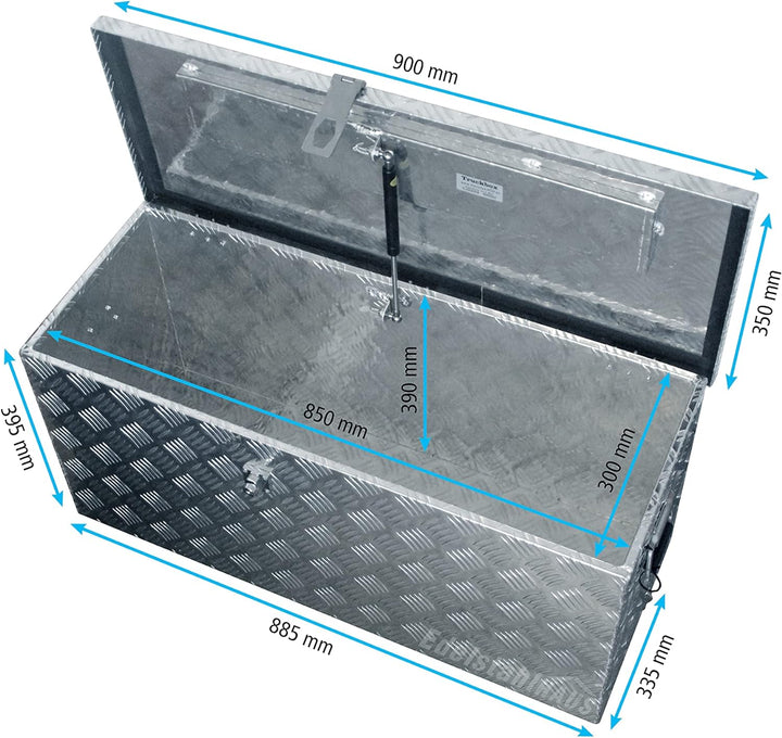 Truckbox D120 Edelstahlhaus Werkzeugkasten, Deichselbox, Transportbox, Alubox, Alukoffer, Deichselka