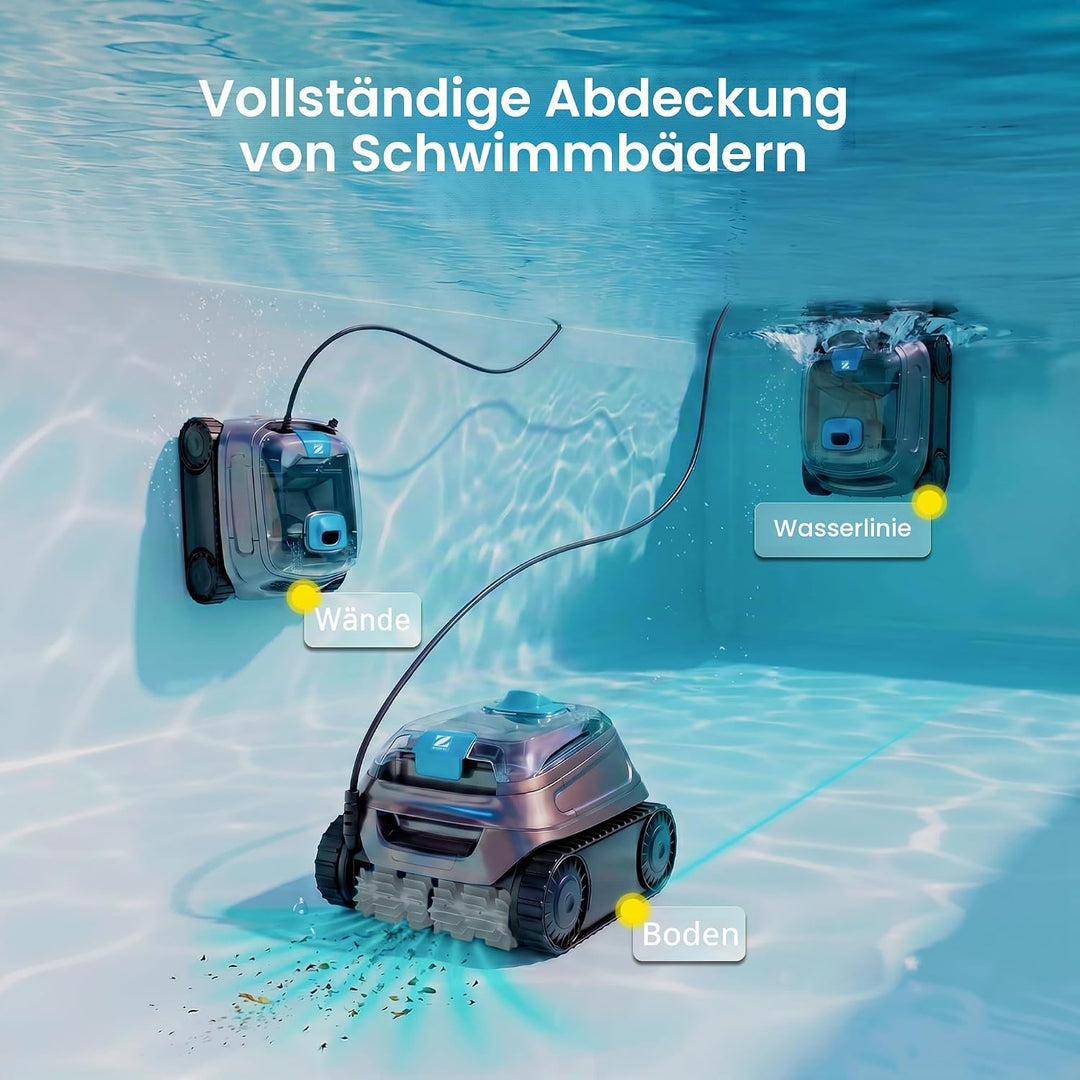 Automatischer Poolroboter Zodiac CNX 30 iQ, bis 12x6 m, reinigt Boden, Wände und Wasserlinie. App-St