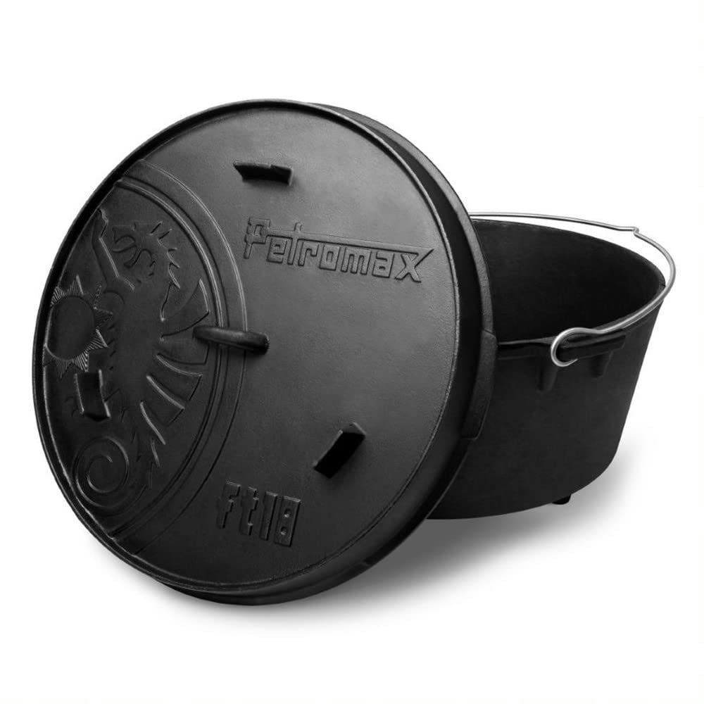 Petromax Dutch Oven Stieltopf, Unisex, Erwachsene Schwarz, Schwarz