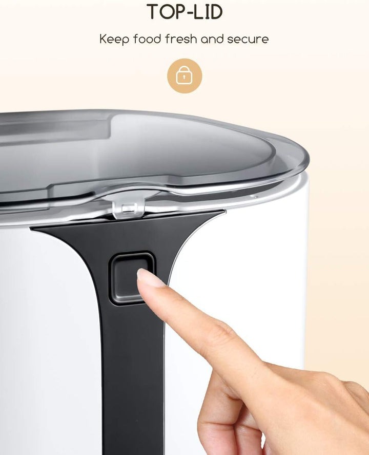 Faroro Futterautomat Katze mit Timer-Zuführung 7L Automatischer Futterautomat mit Portionskontrolle