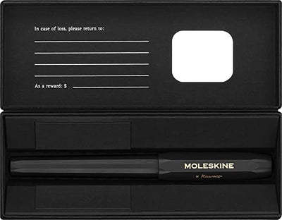 Moleskine x Kaweco Tintenroller, Farbe Schwarz + Akademischer Monatsplaner 2023-2024, 12-Monats-Woch