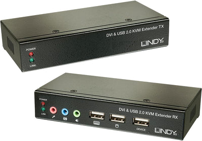 LINDY 39377 Cat.5 KVM Extender Classic DVI USB Audio, 50m