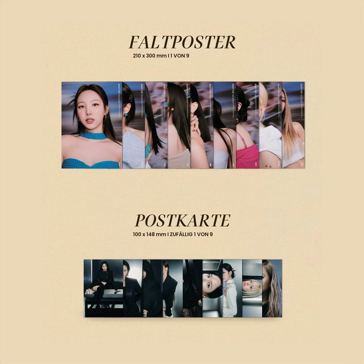 TWICE - 12th Mini Album [READY TO BE] (READY Ver.) Photobook + CD-R + Folded Poster + Postcard + Mes