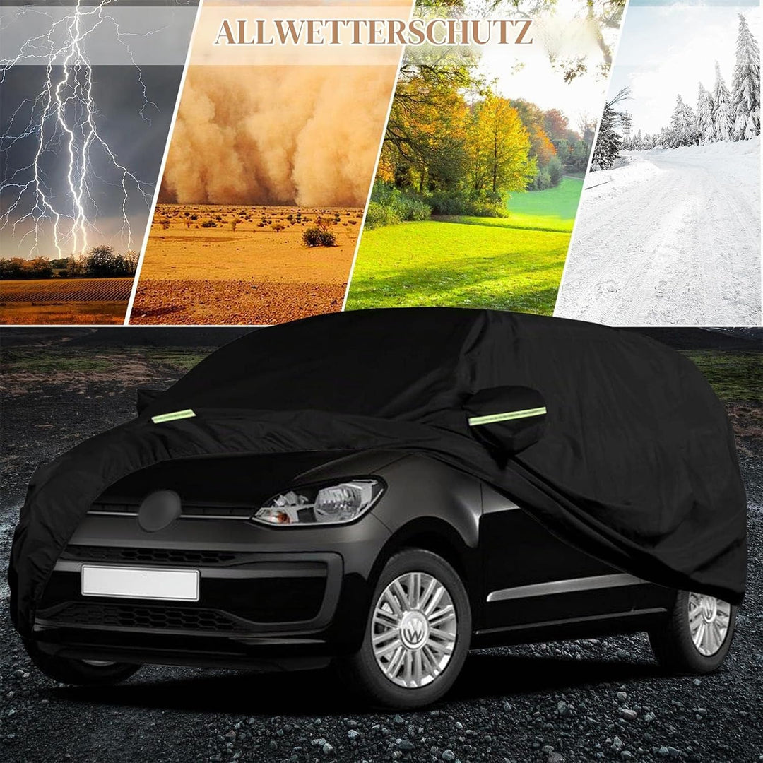 Autoabdeckung Wasserdicht Kompatibel mit VW UP 2011-2024, Atmungsaktiv Vollgarage Autoplane für Rege