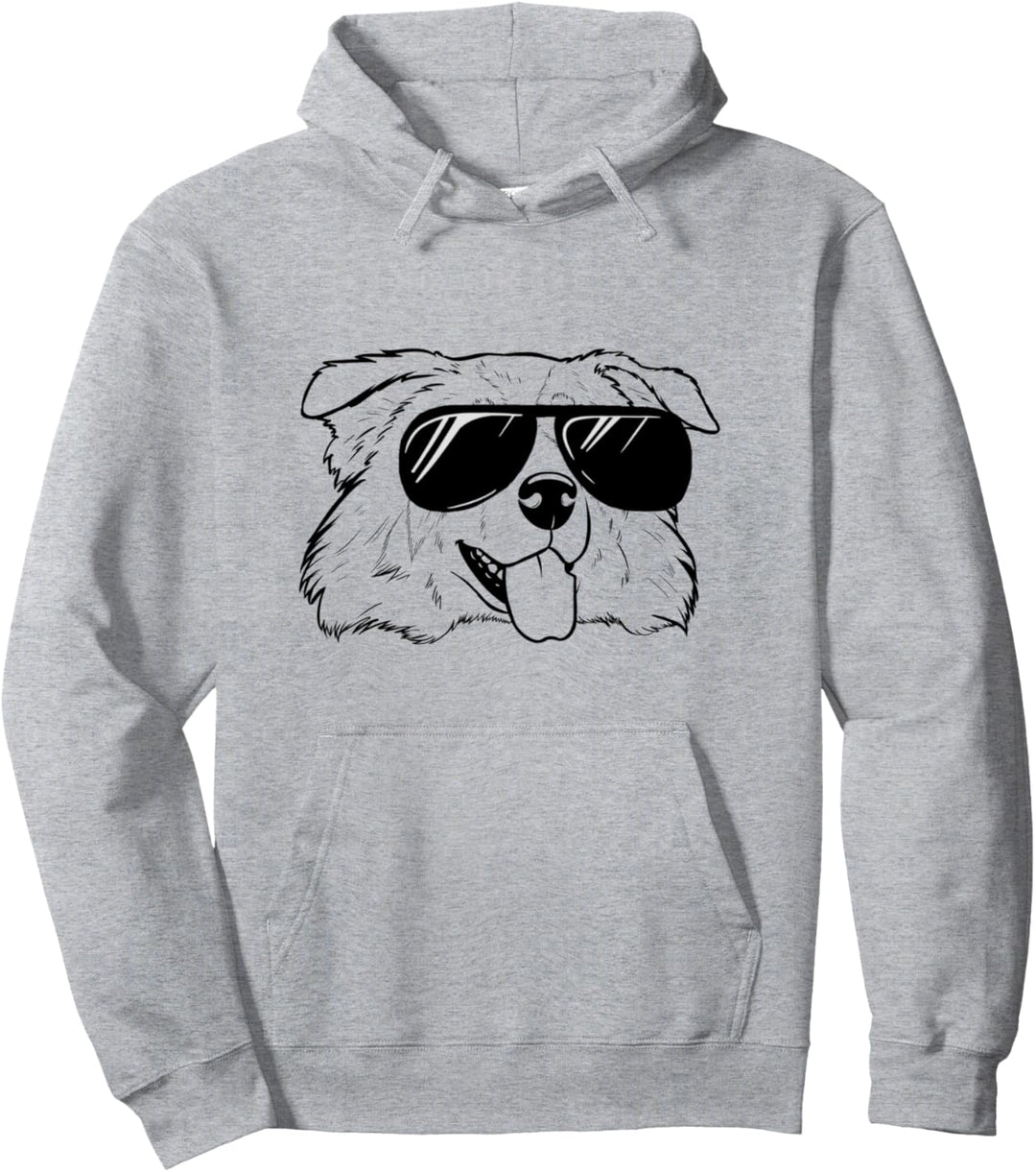 Australian Shepherd Hund Mit Sonnenbrille Sheltie Pullover Hoodie