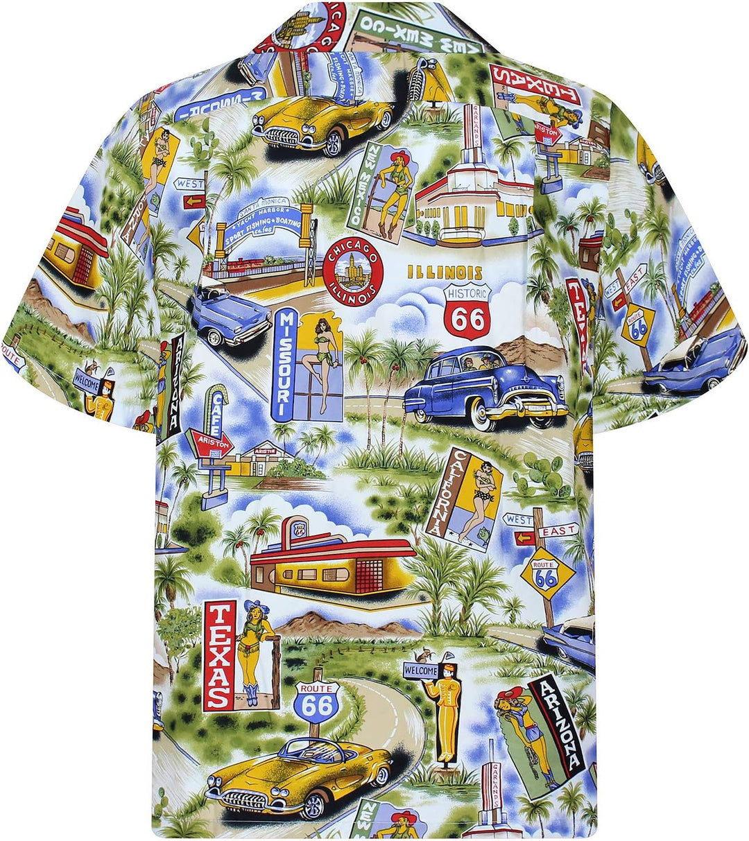 PLA Original Hawaiihemd Texas Arizona, Blau, XXL