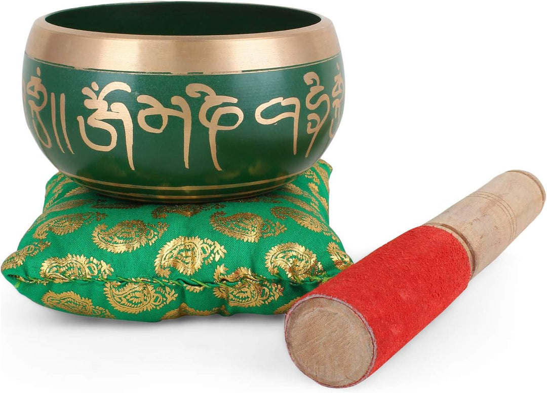 Tibetisches Klangschalen-Set – authentische Handarbeit für Meditation, Klangschale, Chakra, Yoga, Bu