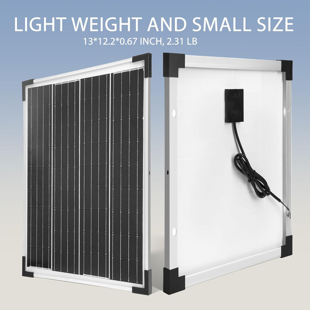 Nicesolar 20W Mono Solarpanel Kit 12V Monokristallines Solarmodule System-set Solaranlage Komplettse