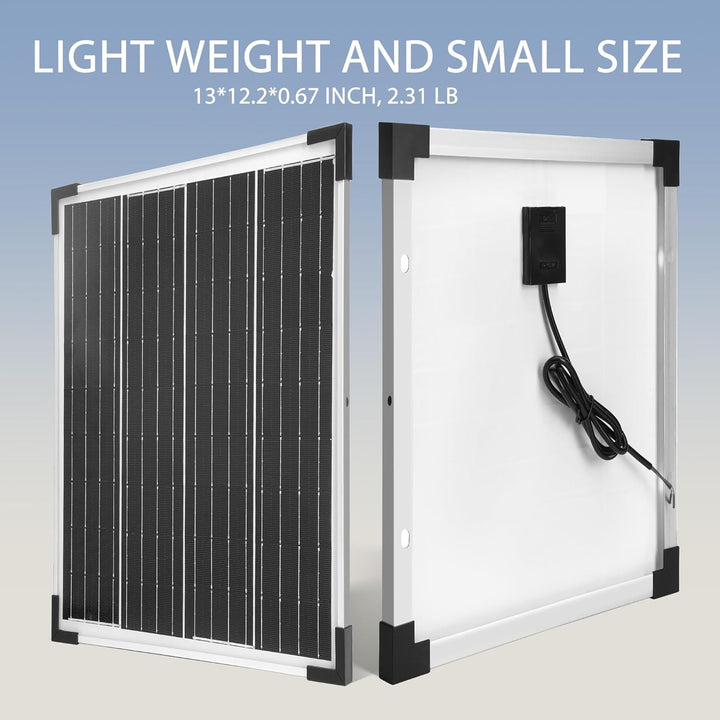 Nicesolar 20W Mono Solarpanel Kit 12V Monokristallines Solarmodule System-set Solaranlage Komplettse