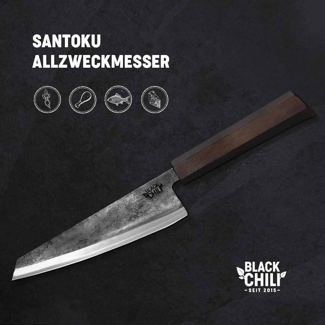 BLACK CHILI MESSER Leichtes Allroundmesser LU-OI-16 - Scharf (Klinge: 16 cm) aus vietnamesischem Car