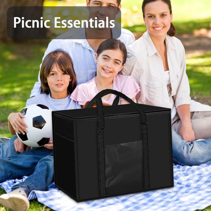 Gross Kühltasche Faltbar 50L Isoliertasche Kühlbox Kühlkorb für Essen, Gross Picknicktasche Thermota