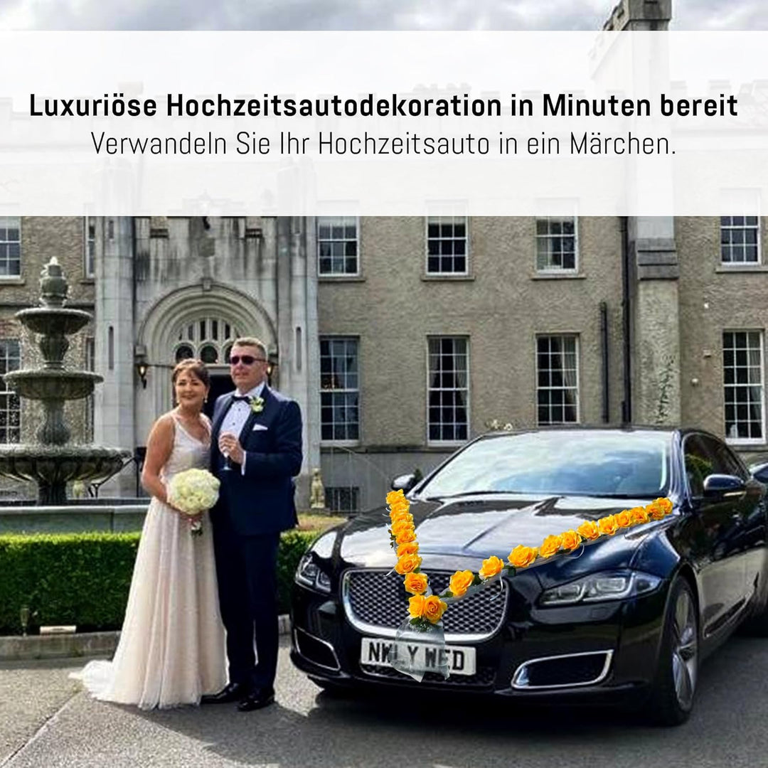 Rosen Girlande Braut Paar Rose Deko Dekoration Autoschmuck Hochzeit Car Auto Wedding ®Auto-schmuck D