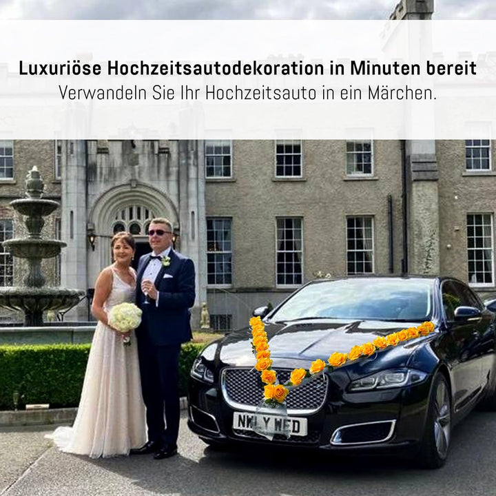 Rosen Girlande Braut Paar Rose Deko Dekoration Autoschmuck Hochzeit Car Auto Wedding ®Auto-schmuck D