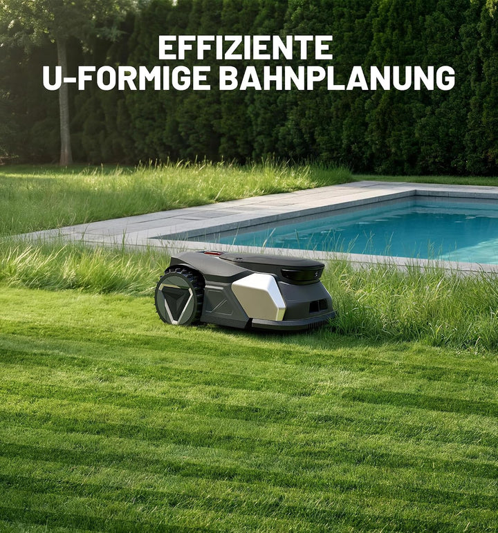 N500 KI-Vision Mähroboter Ohne Begrenzungskabel für 500 m², ohne RTK &amp; KI-Hinderniserkennung, U-förm