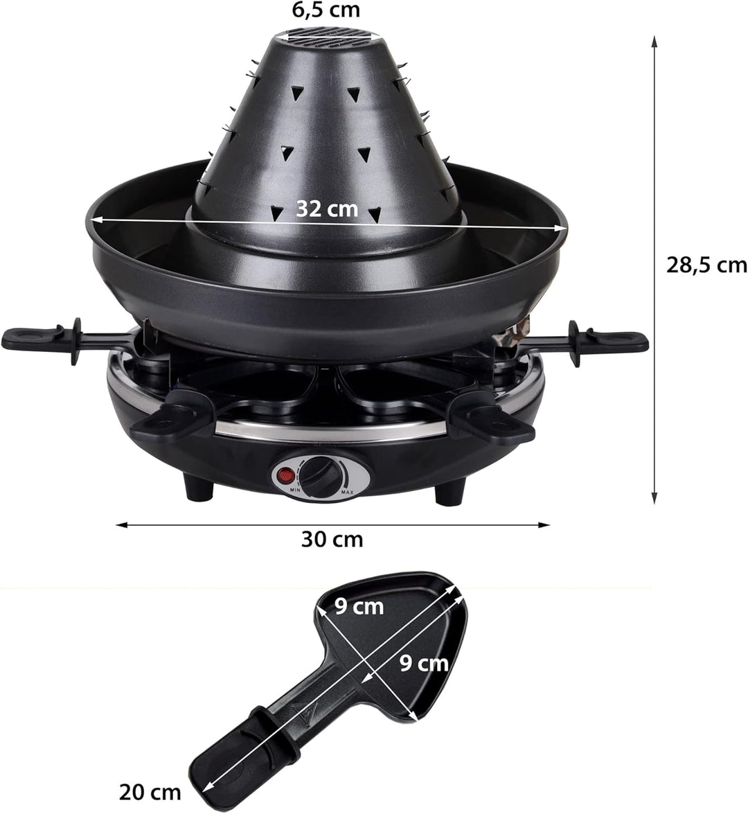 Syntrox Germany Tatarenhut Tischgrill Elektrogrill Grill Raclette für 6 Personen