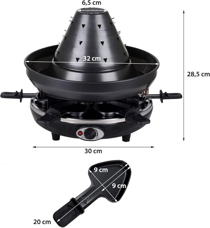 Syntrox Germany Tatarenhut Tischgrill Elektrogrill Grill Raclette für 6 Personen