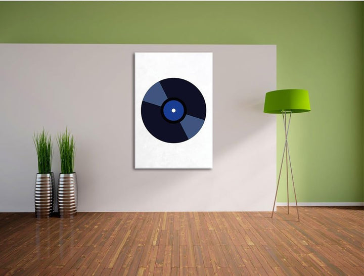Pixxprint Rock 'n' roll Schallplatte als Leinwandbild/Grösse: 100x70 / Wandbild/Kunstdruck/fertig be