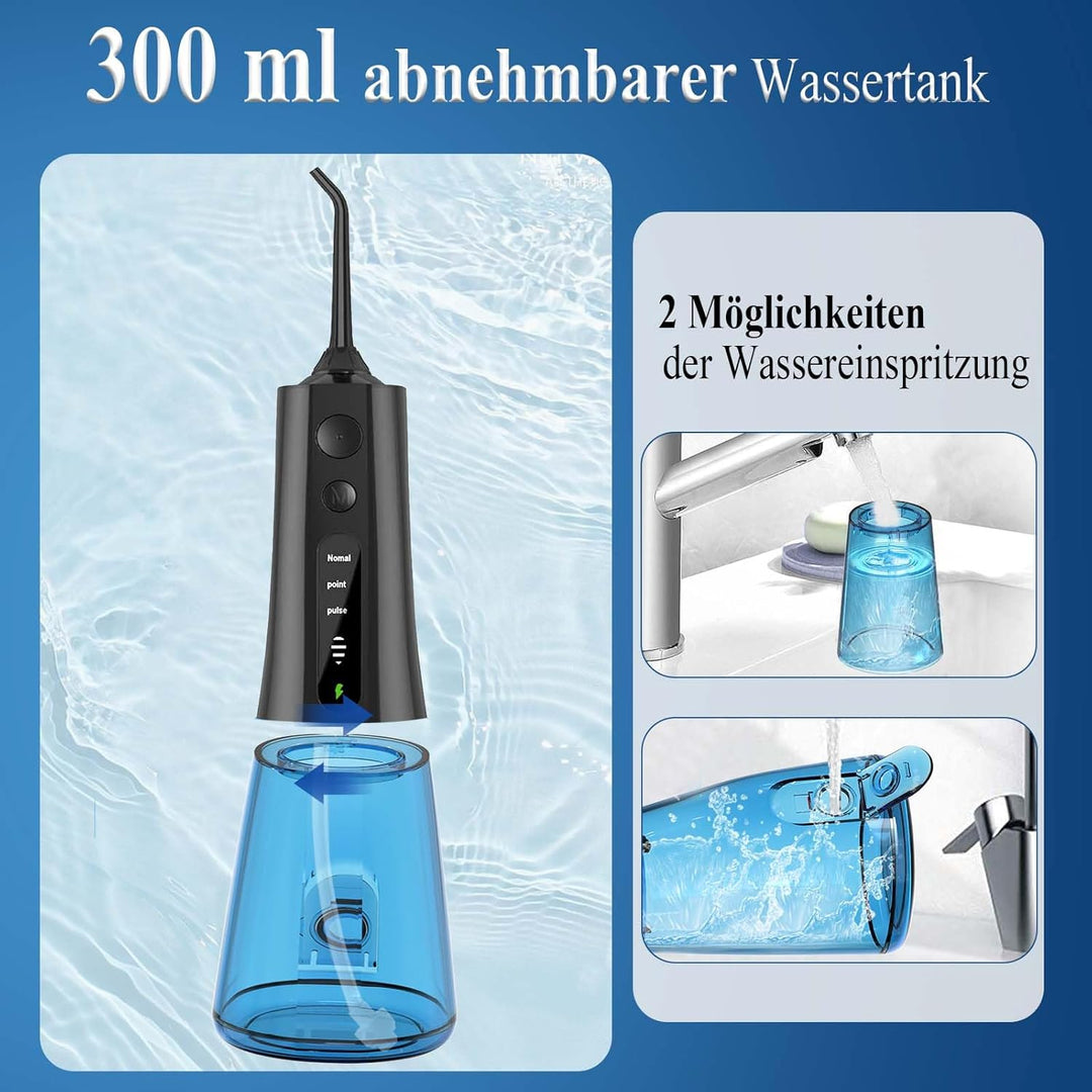 SURFOU Munddusche Kabellos Water Flosser, Elektrische Zahnseide Oral Irrigator for Teeth Zahndusche