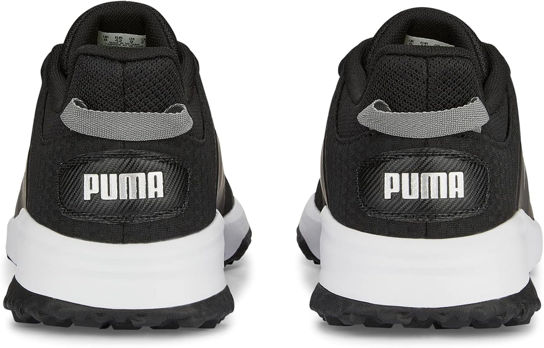 PUMA Herren Fusion Grip Golfschuh 42 EU Puma Black Puma Silver Quiet Shade, 42 EU Puma Black Puma Si