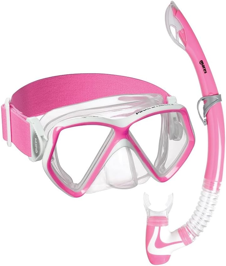 Mares Pirate-Neon Kinder Schnorchelset Tauchbrille und Schnorchel Rosa, Rosa