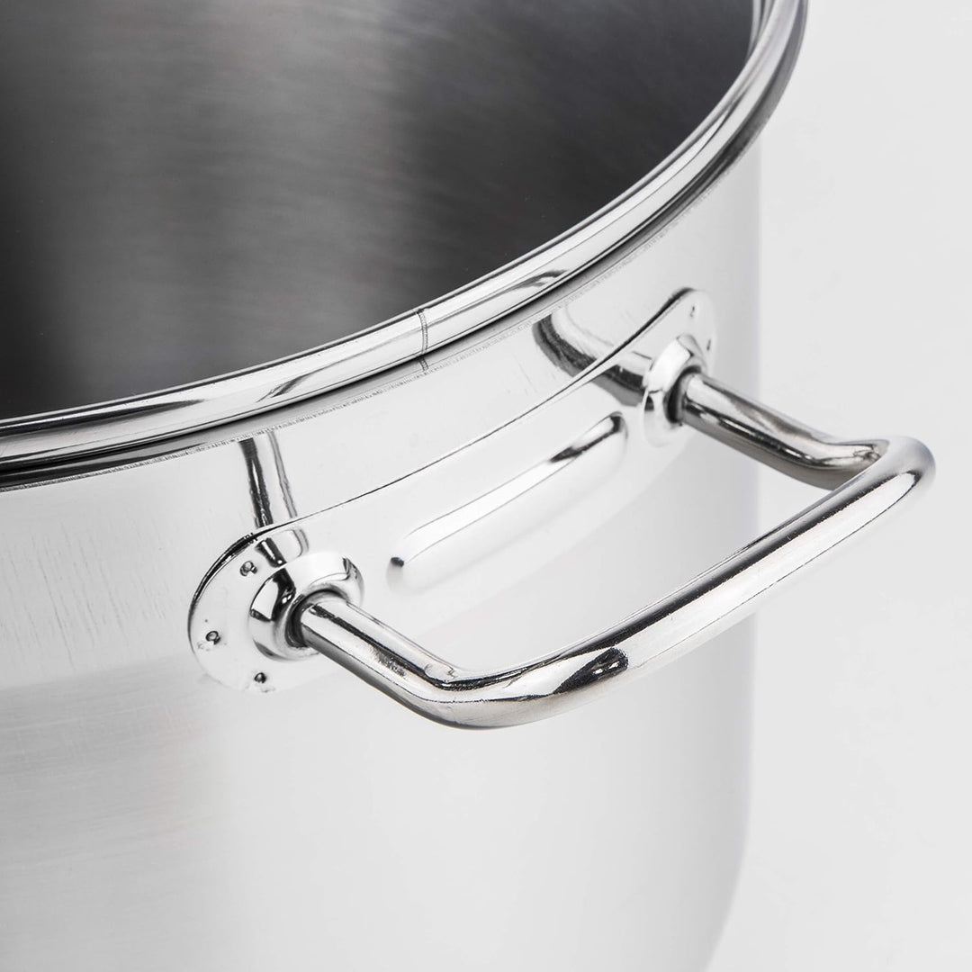 Haushalt International Universaltopf mit Glasdeckel (10l & 26cm Durchmesser) - 10 Liter Edelstahl To