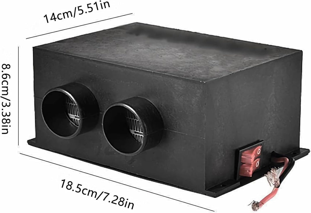 TOTMOX 12V 400W Auto-Heizung Auto-Heizung mit 2 Luftauslässen und 2 metallischen Auto-Entfrostungssc