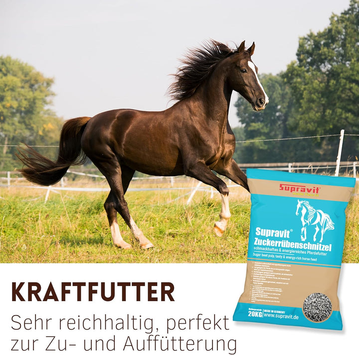 Supravit Rübenschnitzel 20kg | schmackhaftes & energiereiches Pferdefutter | Zuckerrübenschnitzel fü